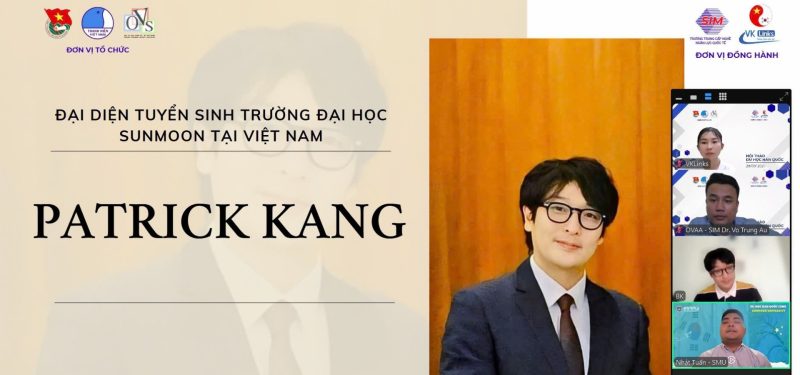 thầy Patrik Kang Đại diện tuyển sinh trường Đại học Sunmoon tại Việt Nam